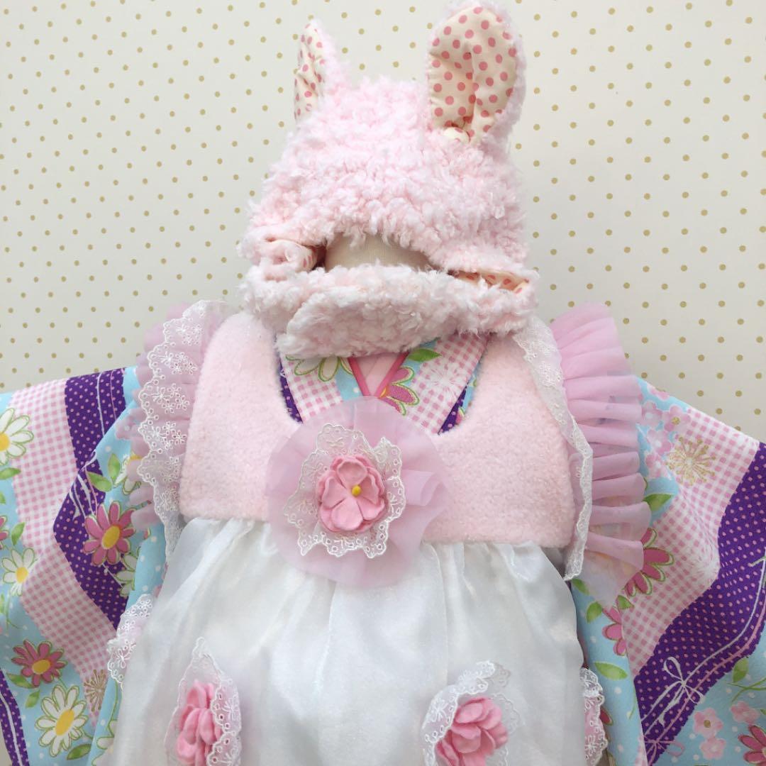 【七五三】ブランド着物 3歳(100cm)被布 スタジオ 撮影 美品 かわいい