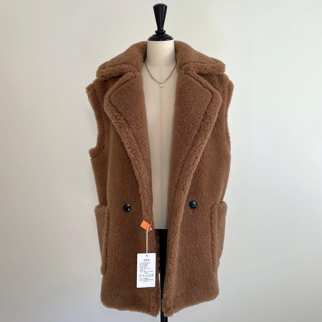 新型最新作❗️ベアビッグポケットベスト ライトブラウン キャメル