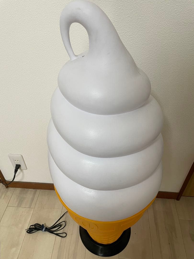 日世 ソフトクリーム看板 電飾 販促 ライト 電気 置物 行燈