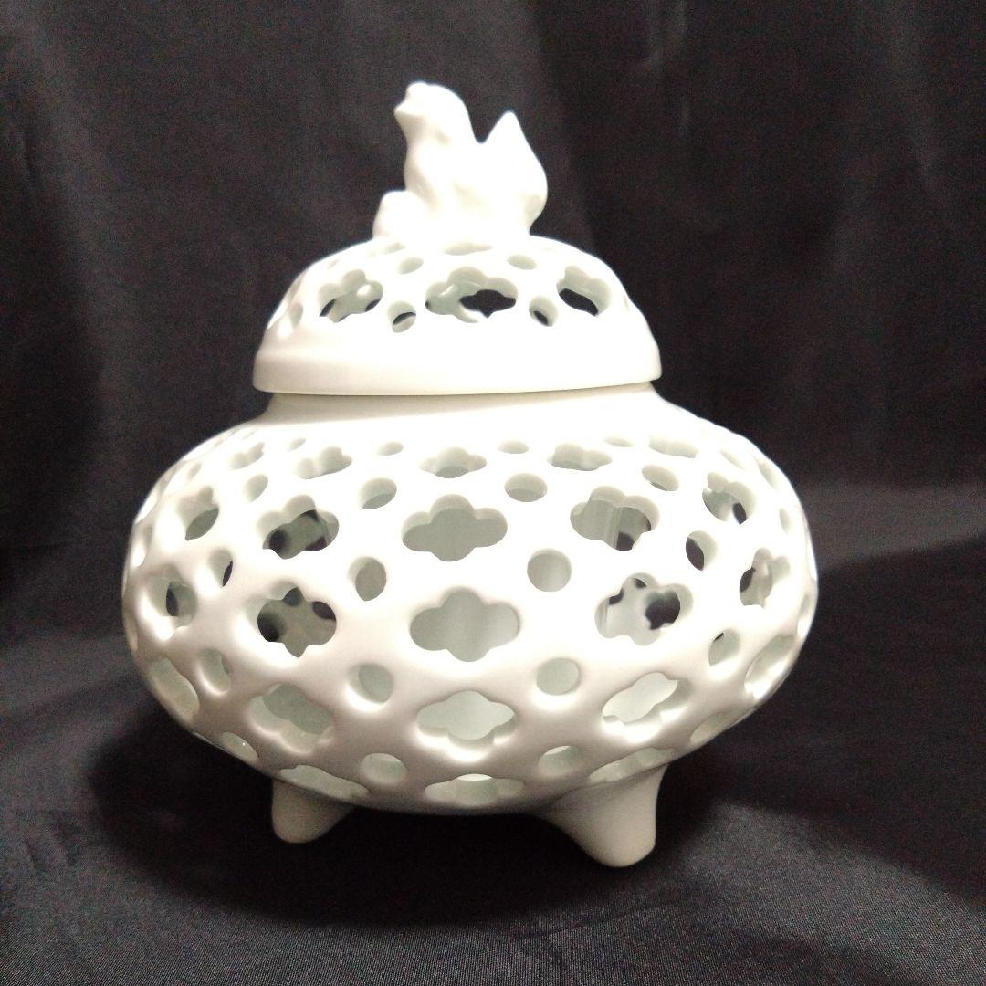 新品 鍋島焼 虎山窯 香炉　インテリア置物　お祝い