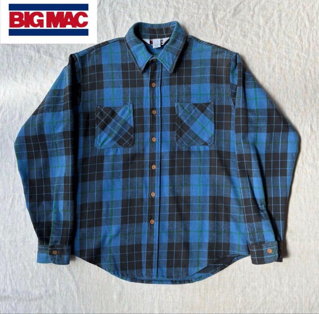 80’s BIG MAC ビックマック ブルー フランネルシャツ チェックネル