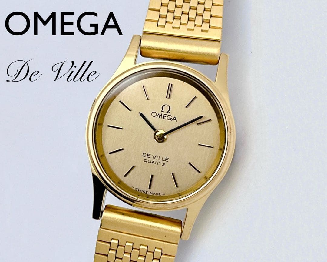 OMEGA デビル プッシュリューズ レディース 腕時計 ヴィンテージ ゴールド