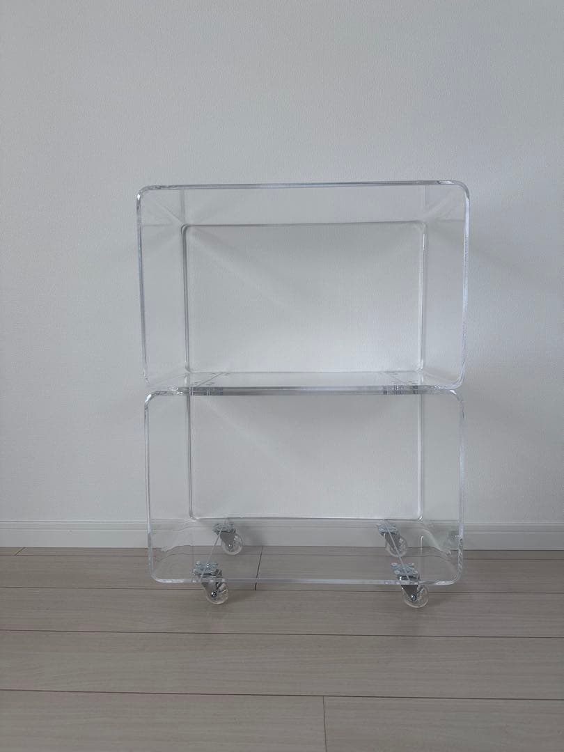 APTONEアプトン★クリアチェスト★透明アクリルキャスターラック