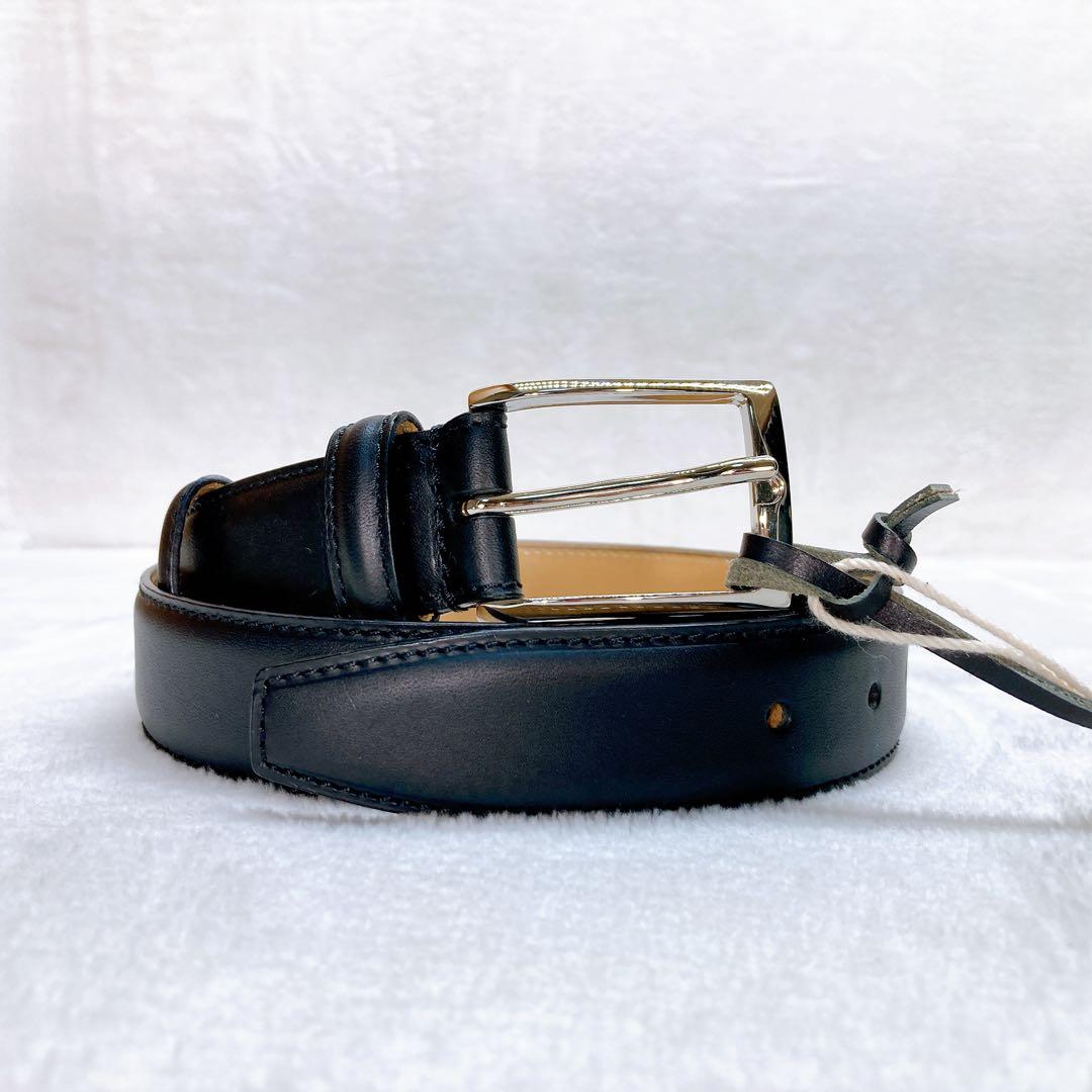 ✨未使用✨Felisi フェリージ ベルト バケッタレザー ロゴ 金具 ブラック