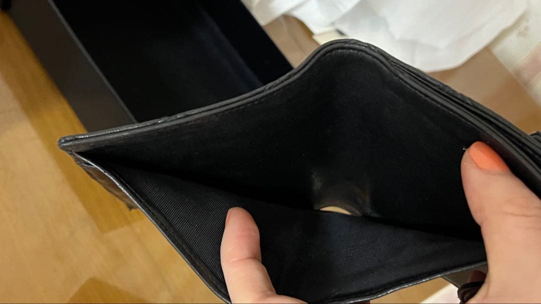 専用　シャネルCHANEL ビコローレ　Wホック　折財布　ブラック