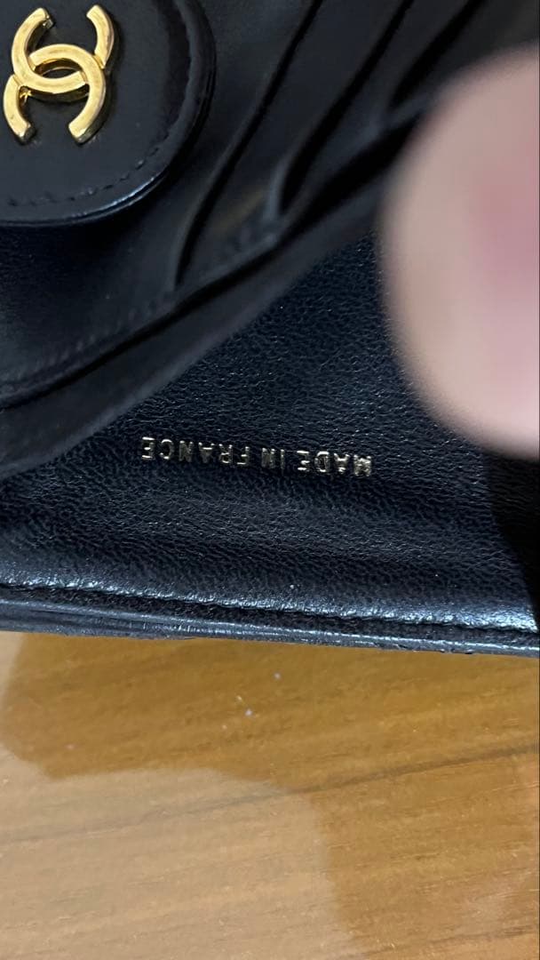 専用　シャネルCHANEL ビコローレ　Wホック　折財布　ブラック