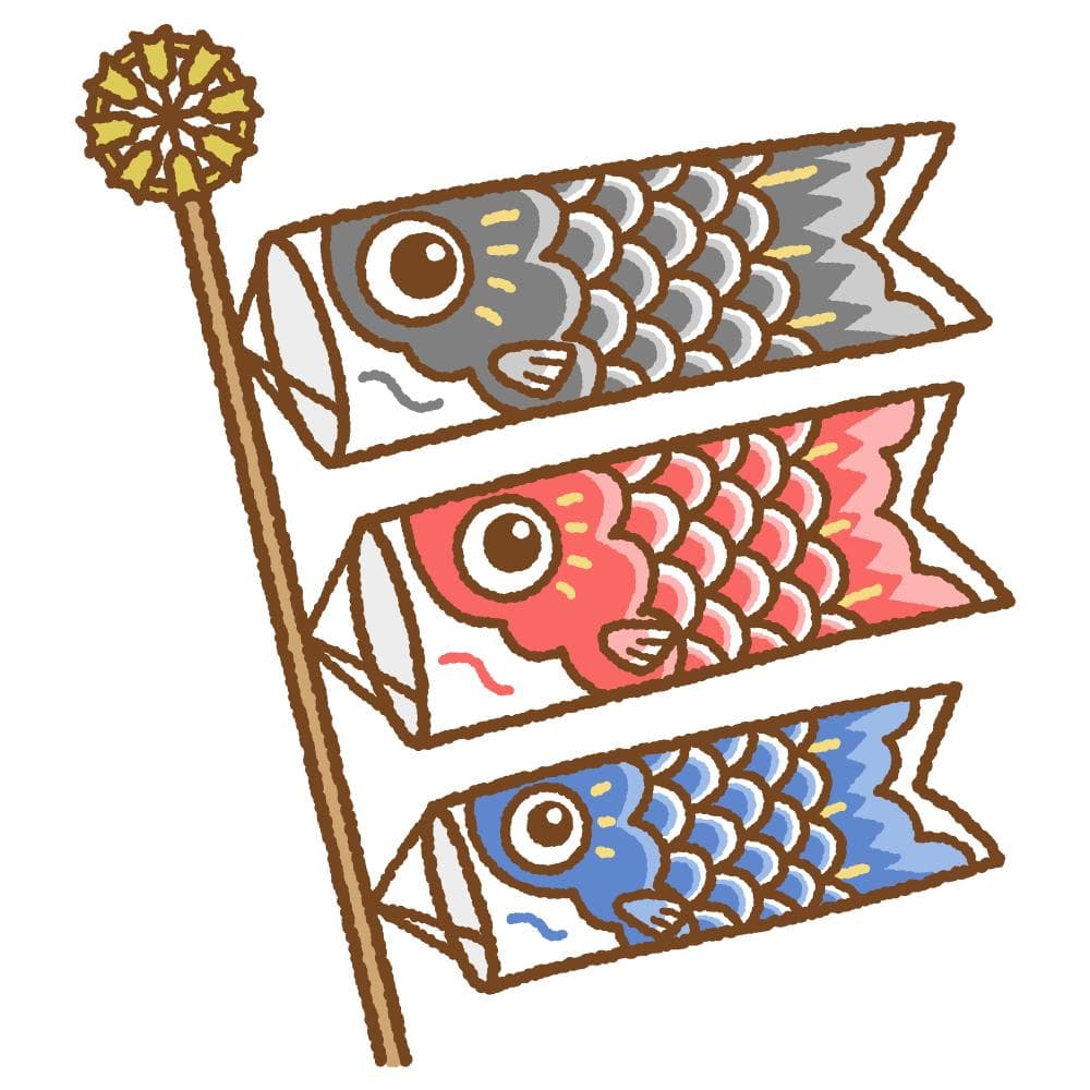 【中古】 鯉のぼり5m 4m 3m吹き流し