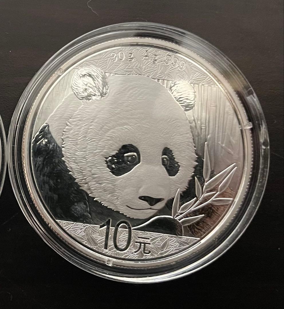 2018年 パンダ 10元 1オンス銀貨