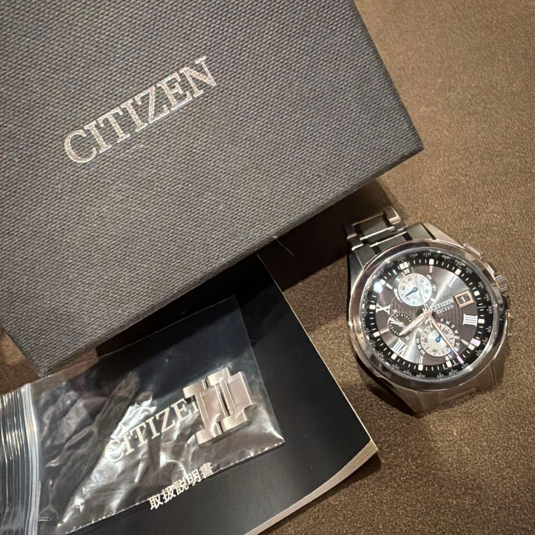 y*u様 CITIZEN EXCEED クロノグラフ ブラック腕時計