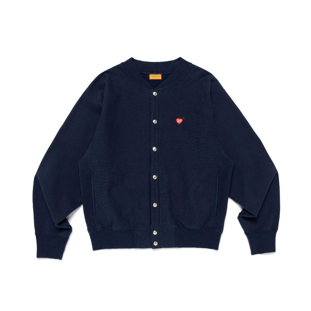 サイズL HUMAN MADE SWEAT CARDIGAN ネイビー