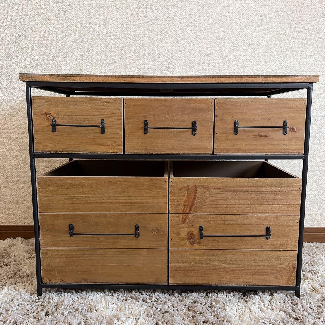 完売品　salut! アイアンウッド5ドロワー マルチラック