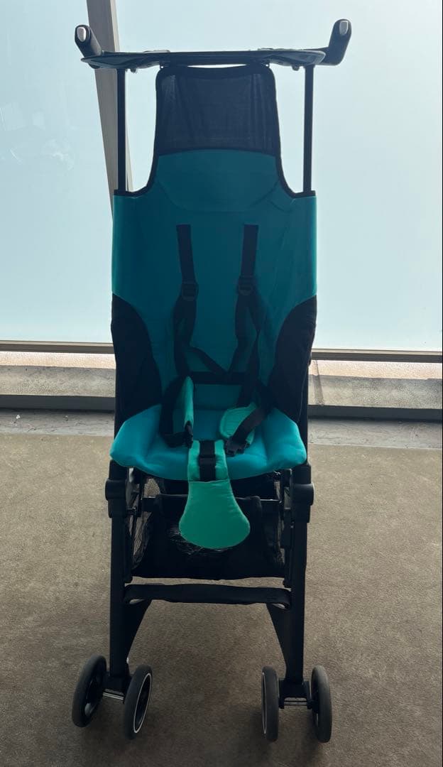 ポキット　gb 折り畳み　ベビーカー ターコイズ