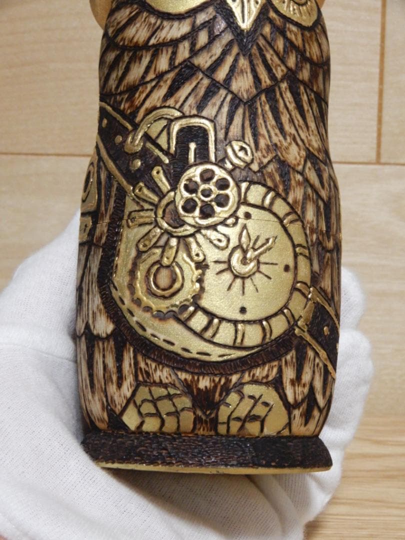 オクサナ・アキモワ　マトリョーシカ　スチームパンク風ふくろう梟フクロウ　作家もの