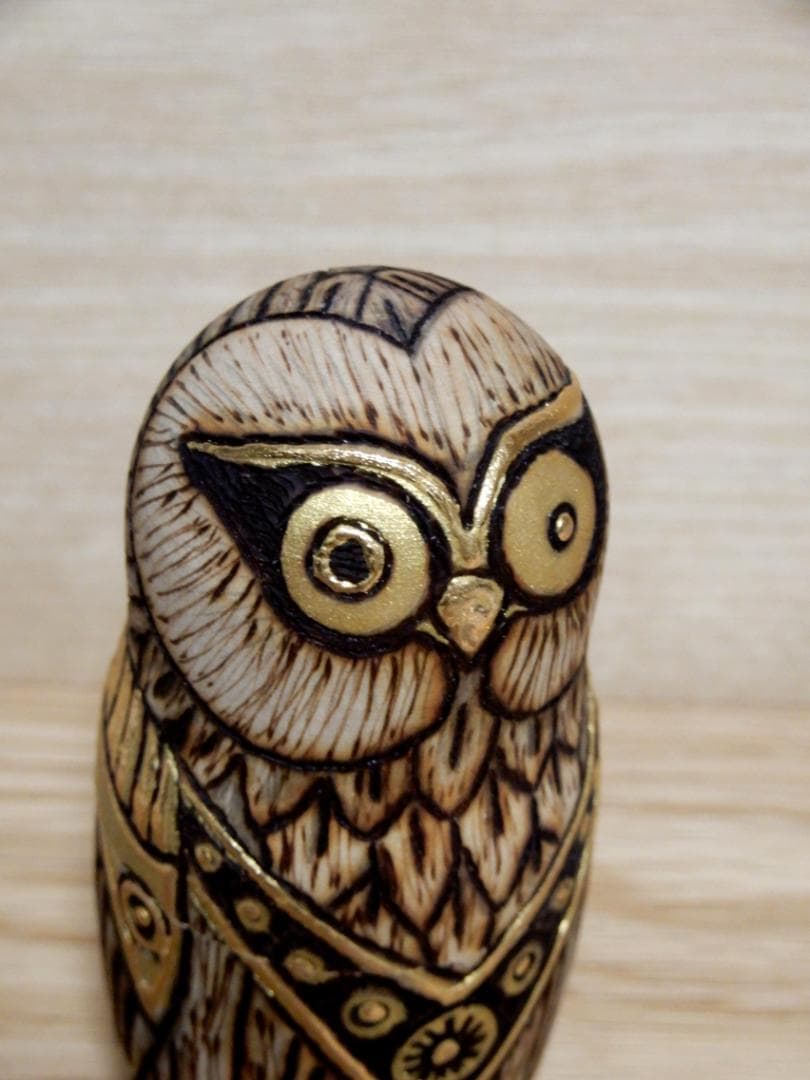 オクサナ・アキモワ　マトリョーシカ　スチームパンク風ふくろう梟フクロウ　作家もの