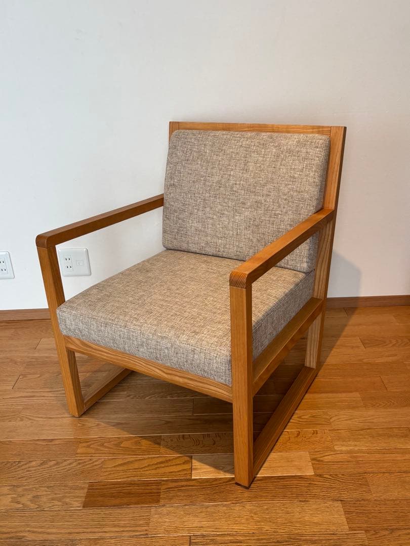 【AD CORE】ラウンジチェア 1PソファA-MODEオーク椅子 【ADコア】