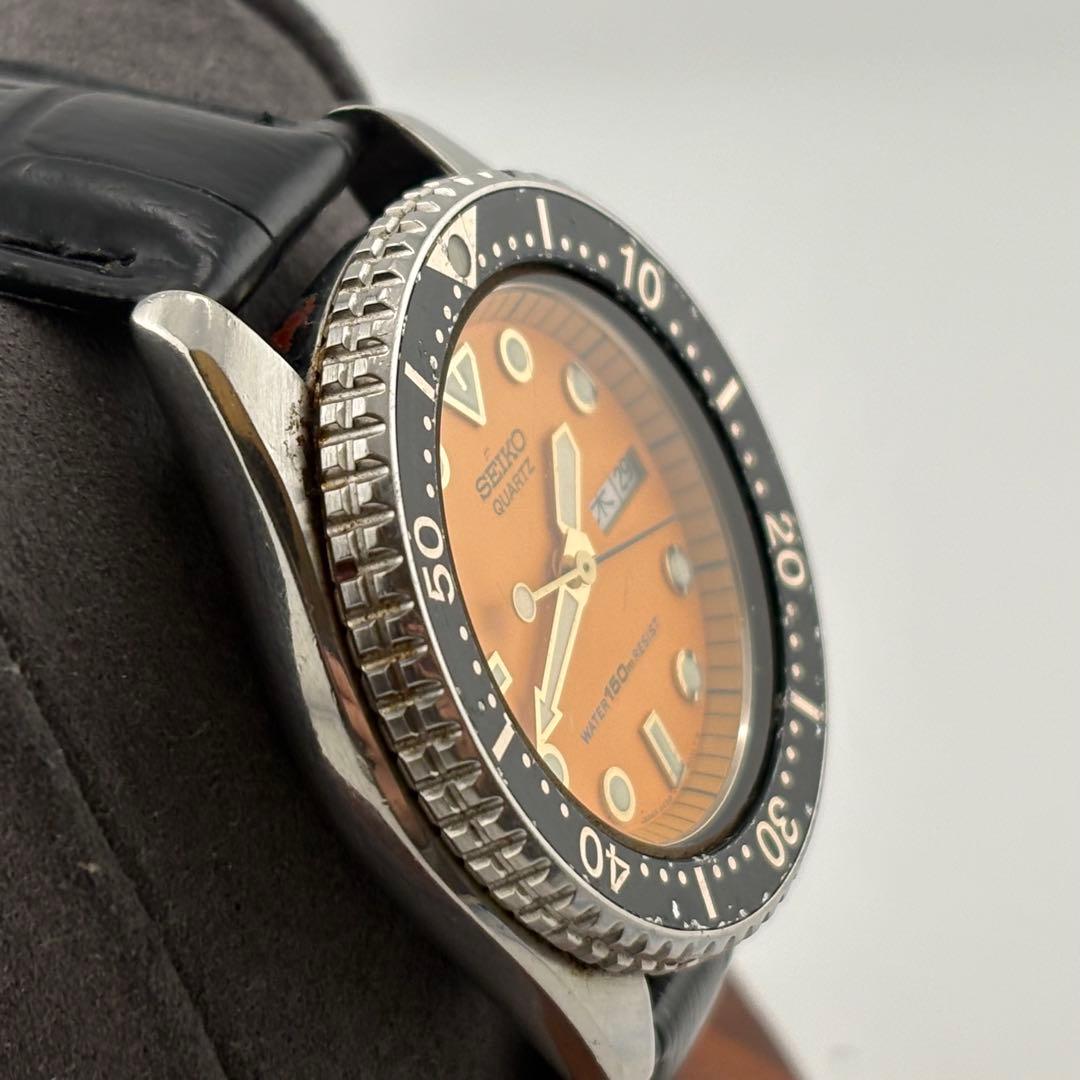 【極美品】セイコー　150M ダイバー　オレンジ　6458-600A