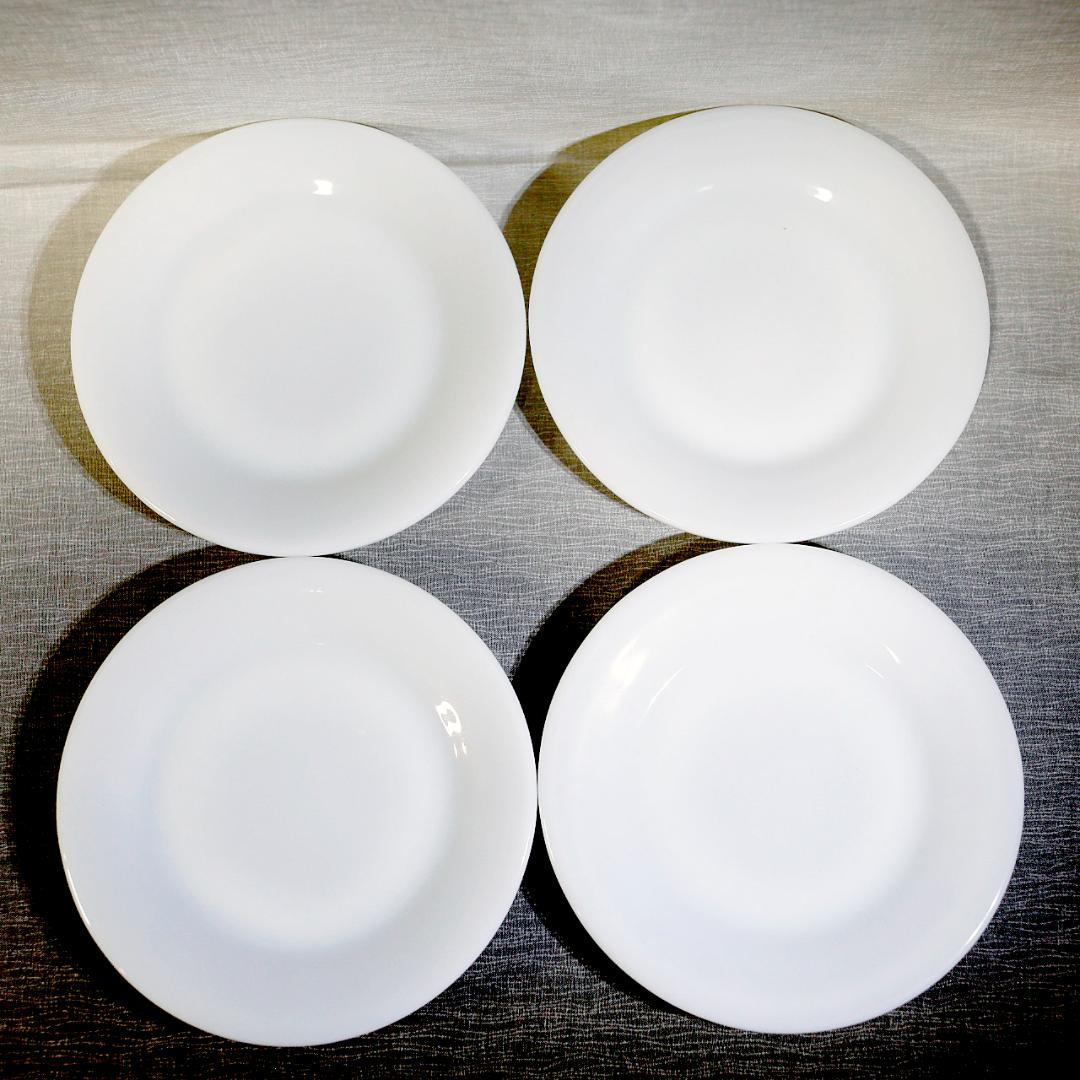 【美品 ４枚セット】ファイヤーキング プレート ホワイト パン ブレッド バター