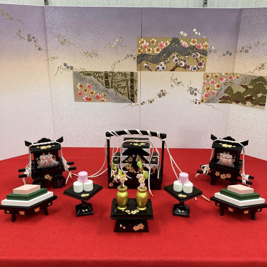 D3-5 可愛い！雛道具25号６点セット　ひな道具　三段飾り道具　雛人形　重箱