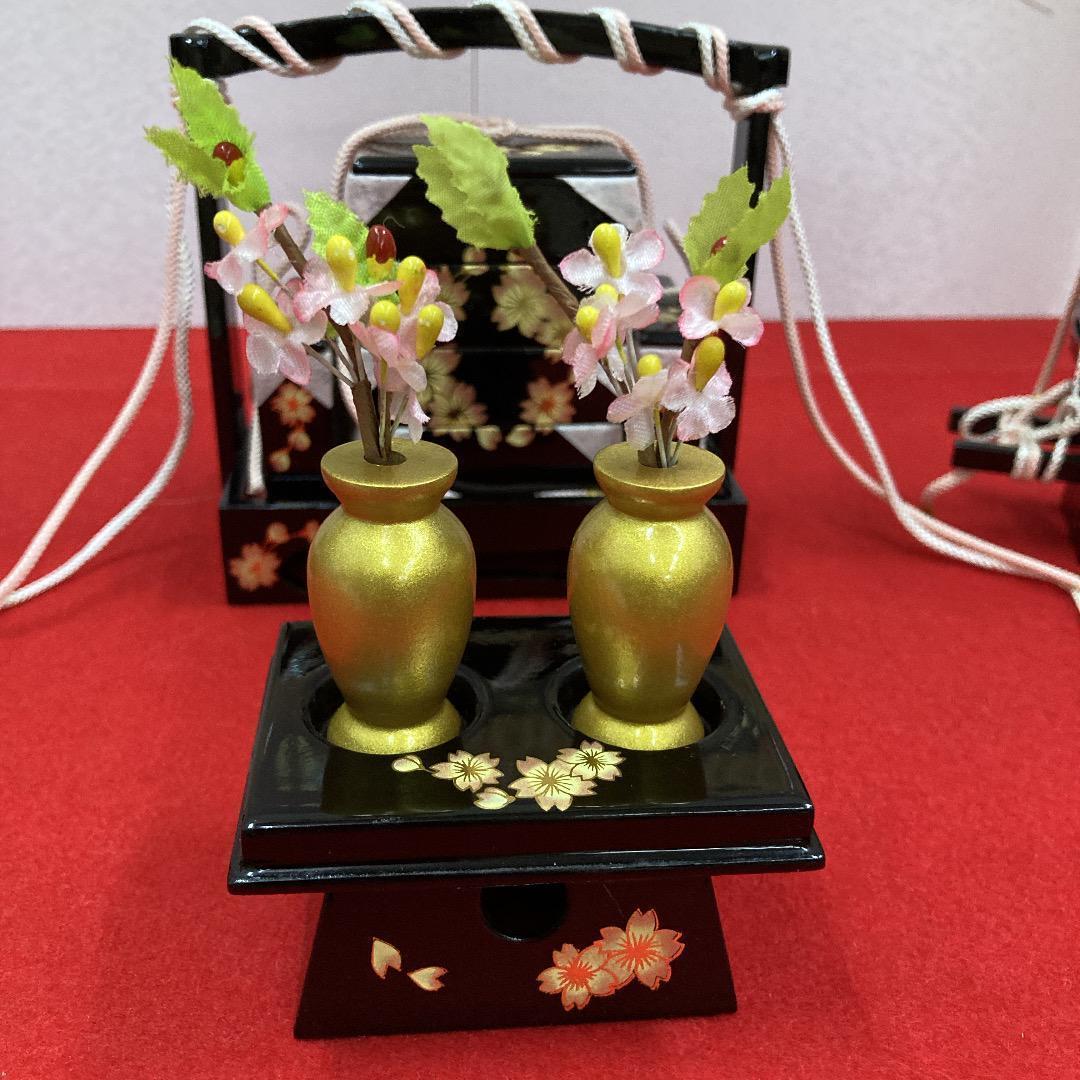 D3-5 可愛い！雛道具25号６点セット　ひな道具　三段飾り道具　雛人形　重箱