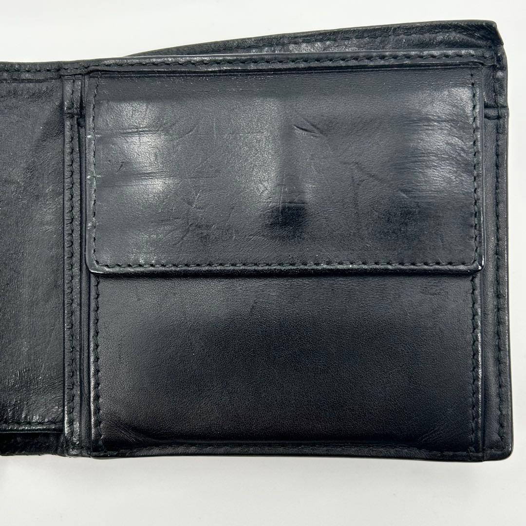 ボッテガヴェネタ 折り財布 二つ折り イントレ 編み込み レザー ブラック