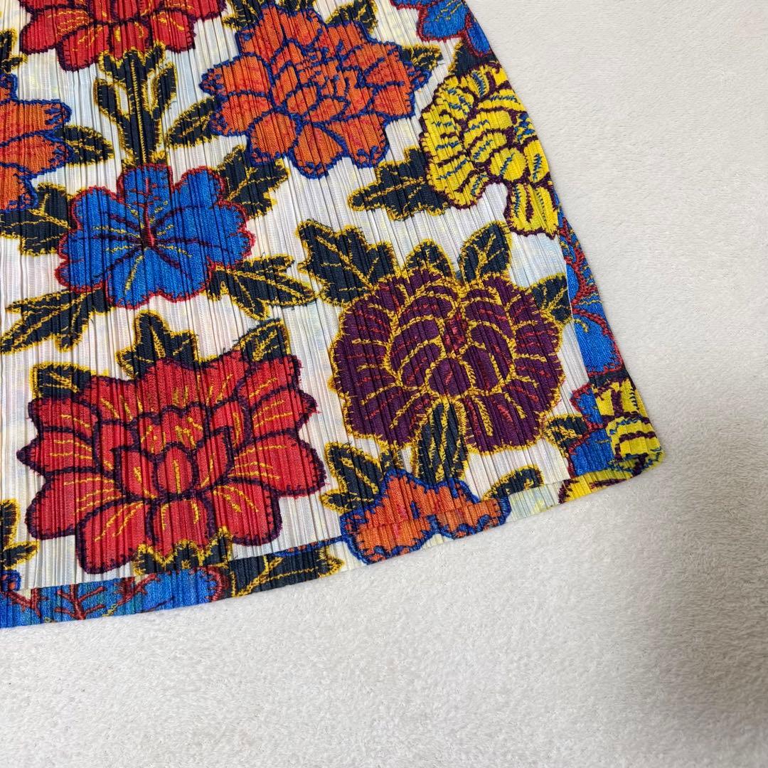 極美品✨PLEATS PLEASE プリーツ　花柄　XLサイズ