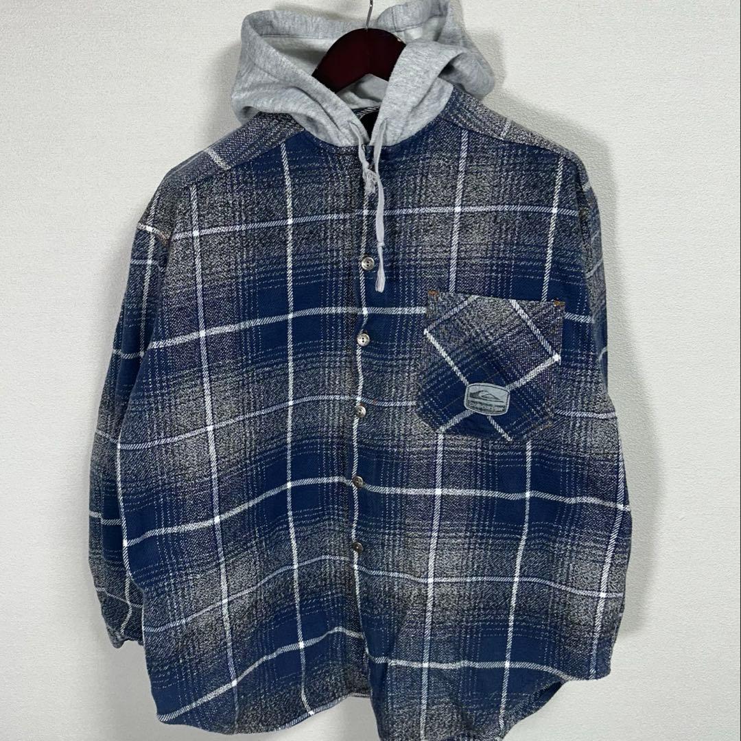クイックシルバー ヘビネルチェックシャツ オンブレ 西海岸 サーフ フーディー