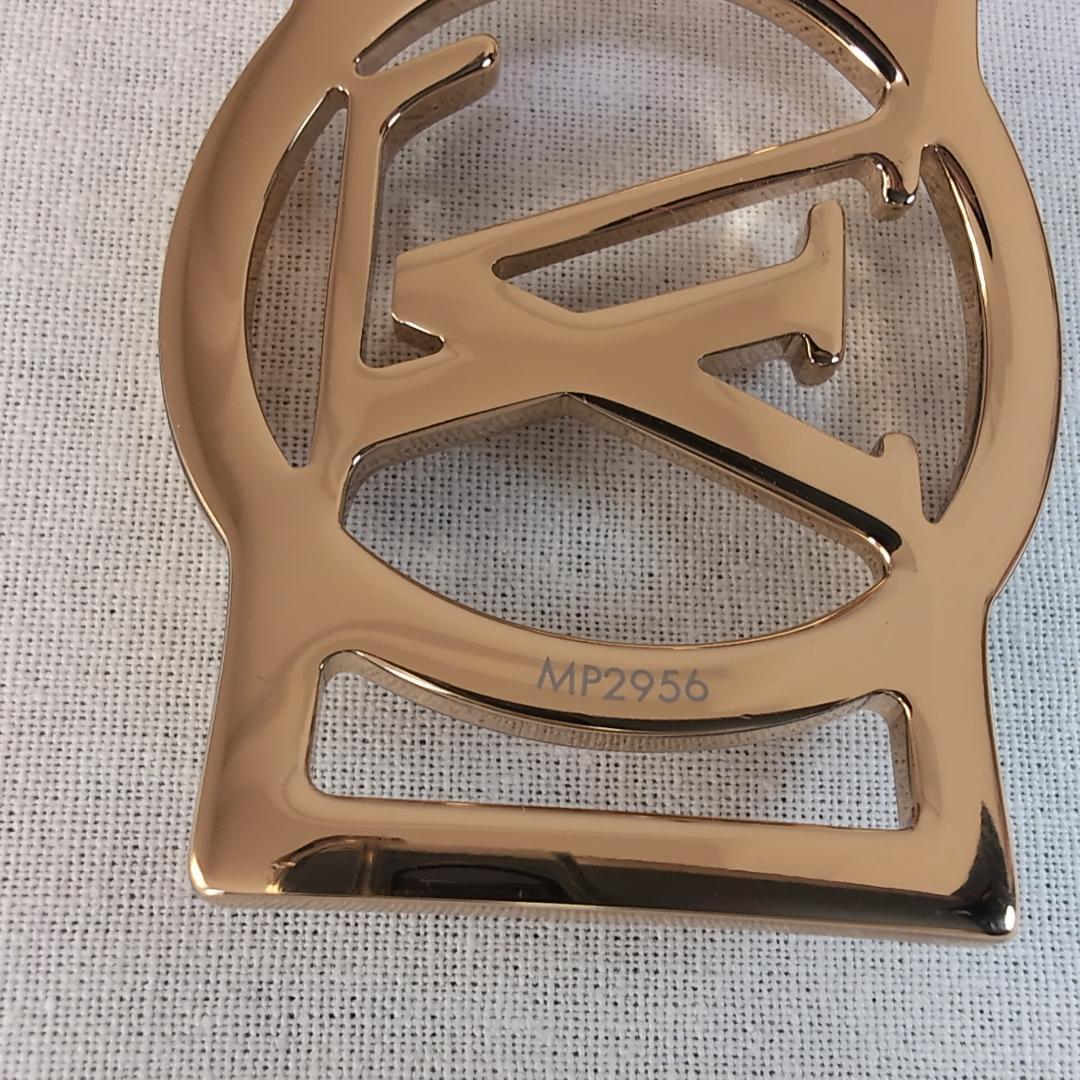 LV ルイヴィトン MP2956 ロゴ スカーフリング ゴールド 127