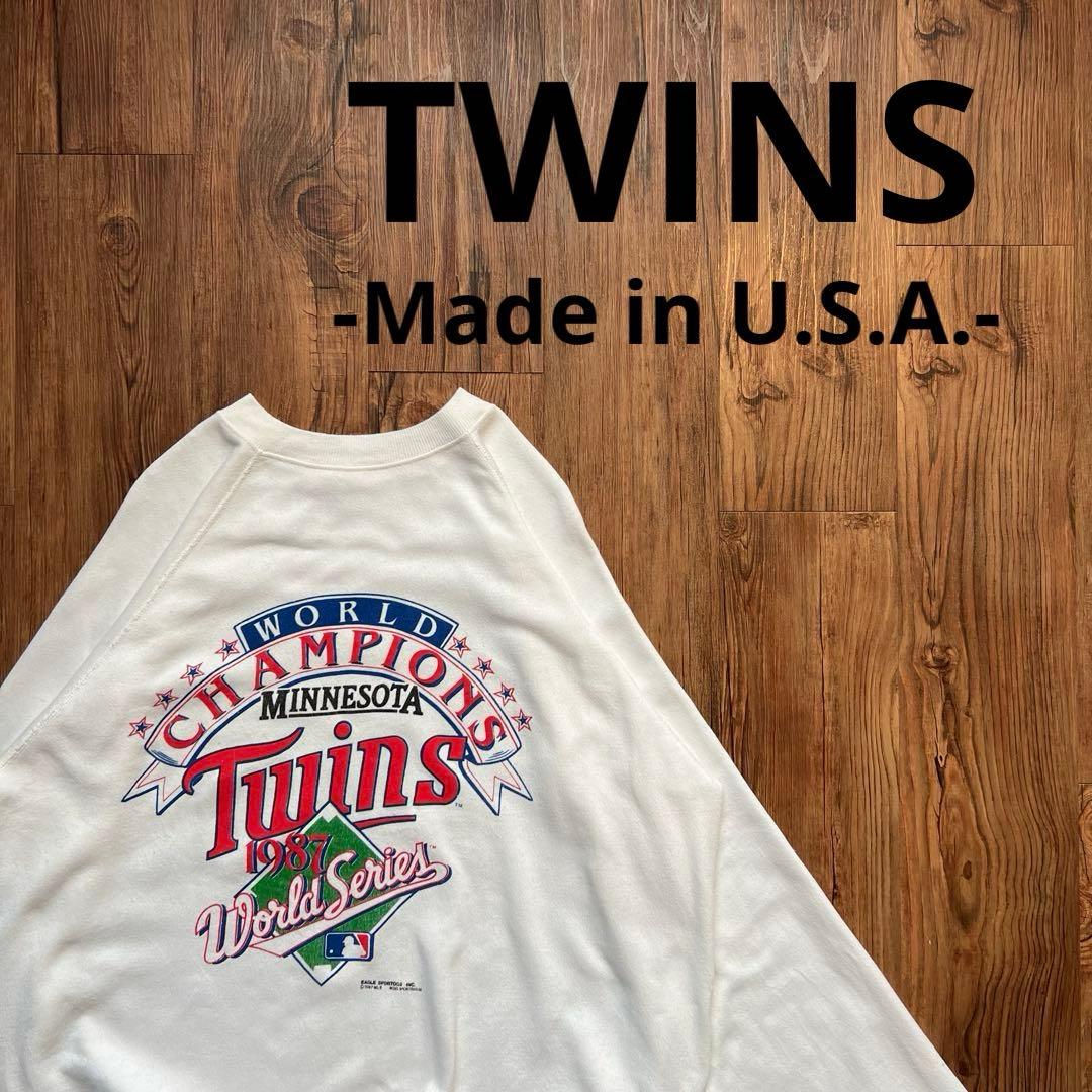 USA製！【Hanes】MLB ツインズ ワールドシリーズチャンピオン 1987