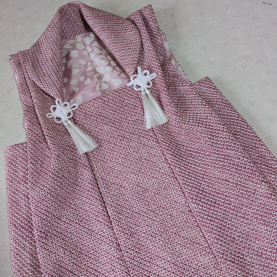 1748様の専用です七五三３歳正絹総絞り手縫いの被布（ピンクがかった藤色）