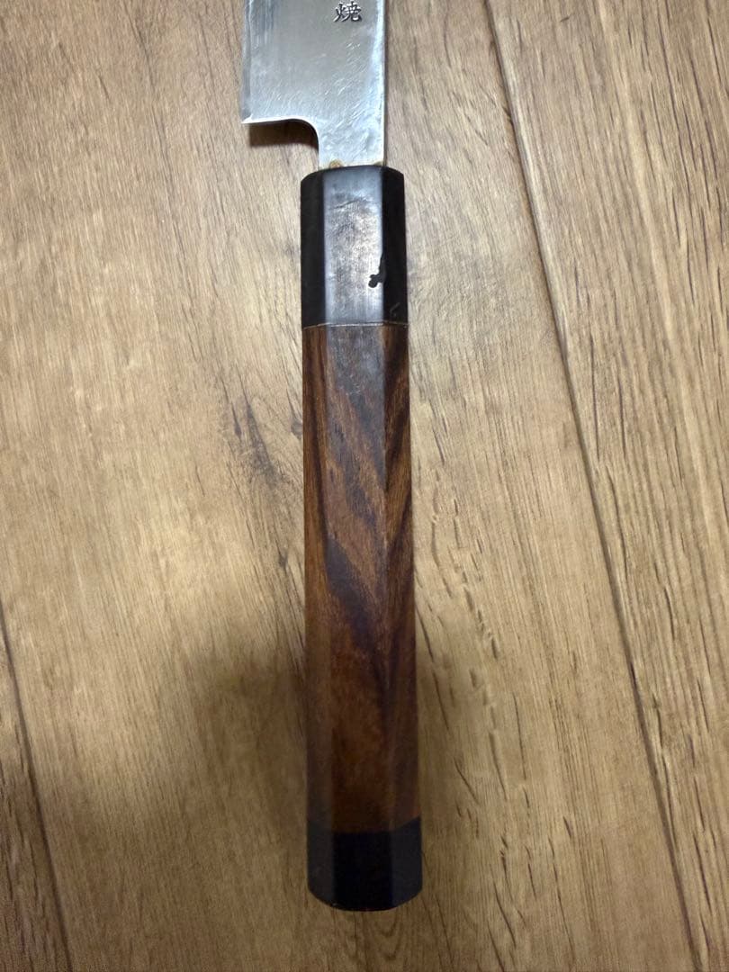 柳刃　銀三　本焼き　黒檀