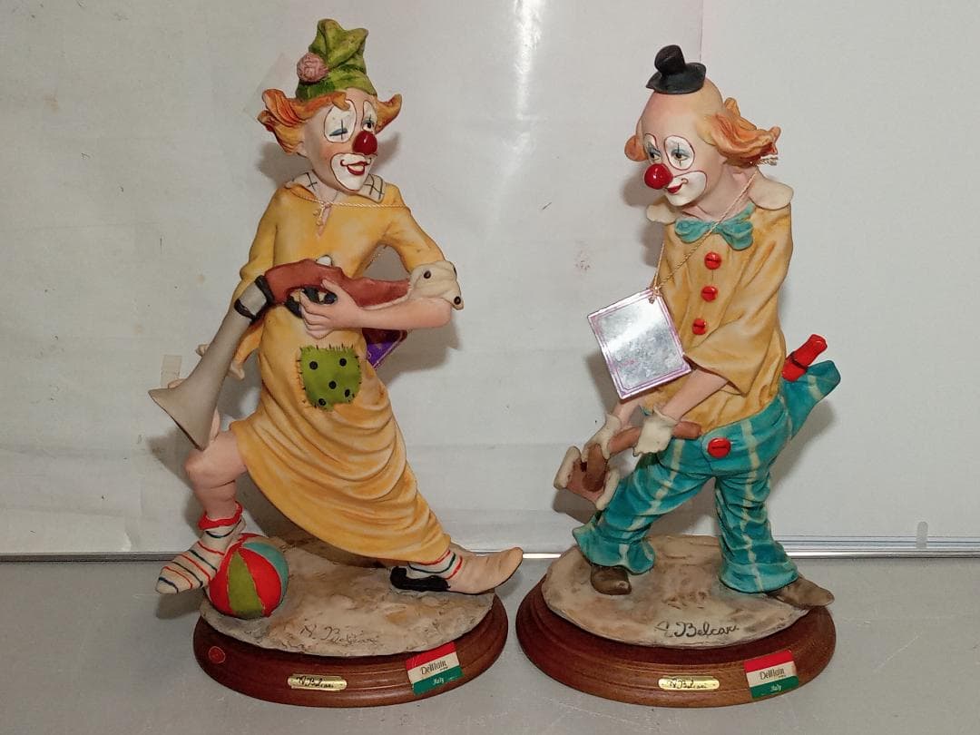 ドマン ピエロ オーロ・ベルカリ まとめ売り 高約36㎝ 道化師 フィギュリン