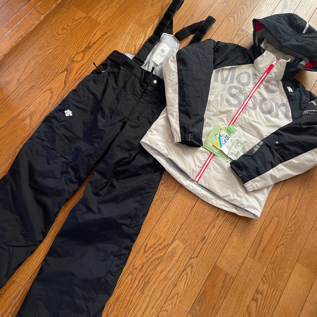 DESCENTE 子ども用スキーウェア 150cm 黒/白