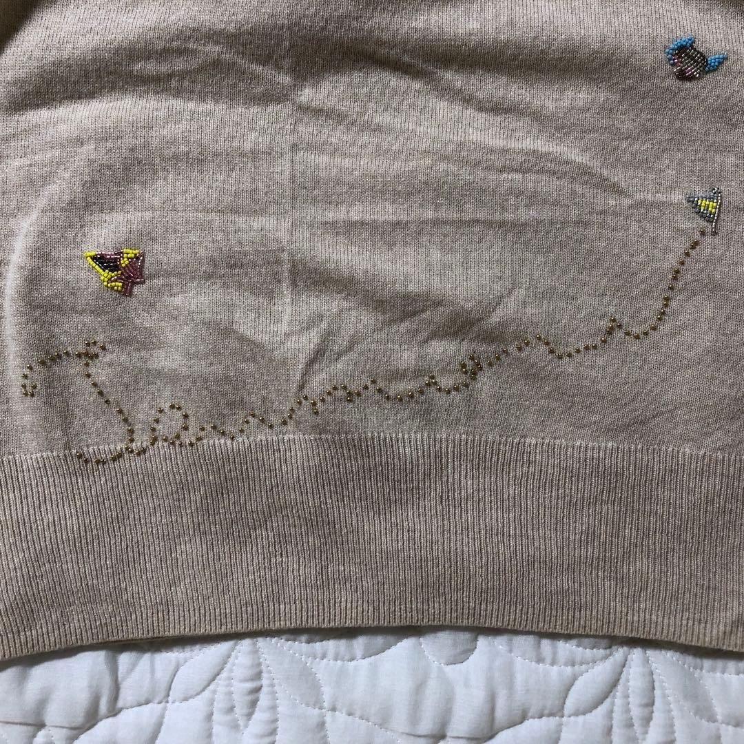 専用新品　TSUMORI CHISATO ビーズ刺繍ニット　カシミヤ、アンゴラ混