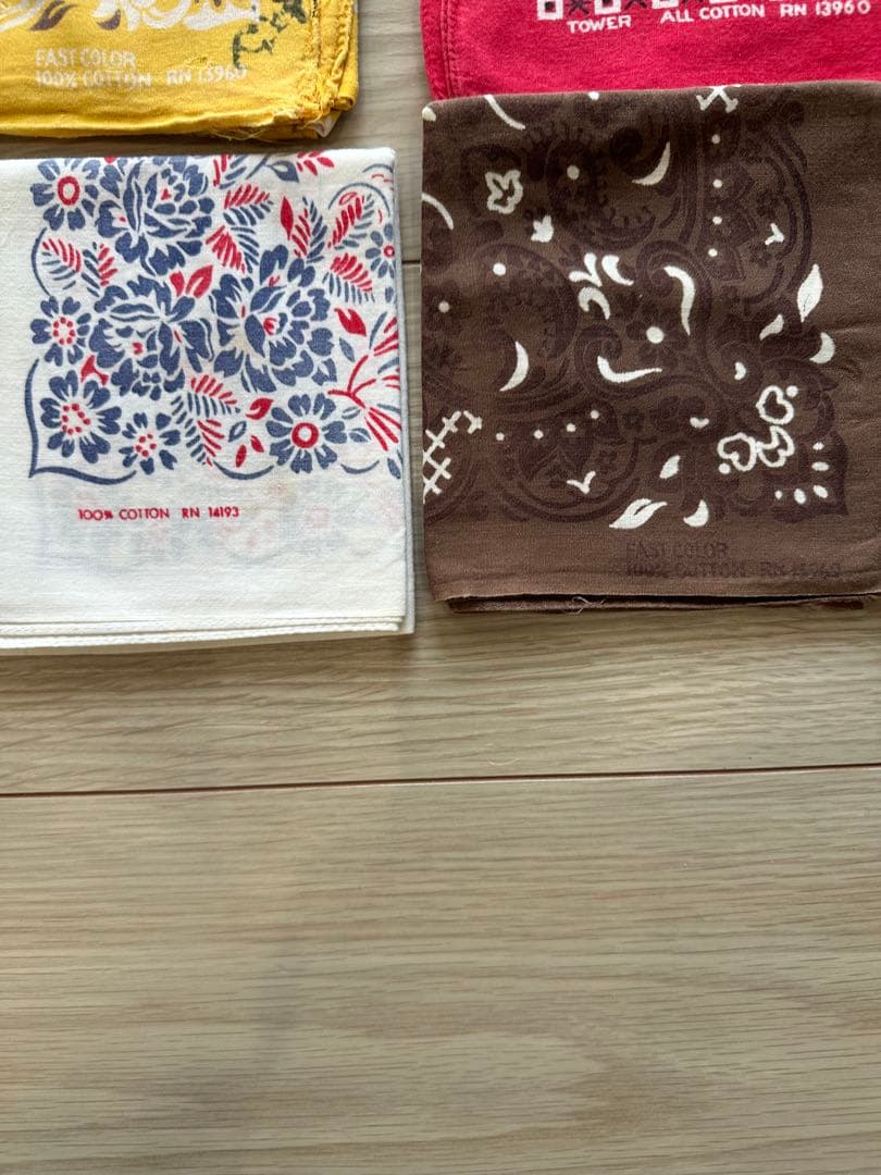 【写真追加】11枚セット vintageビンテージ USA製 バンダナ