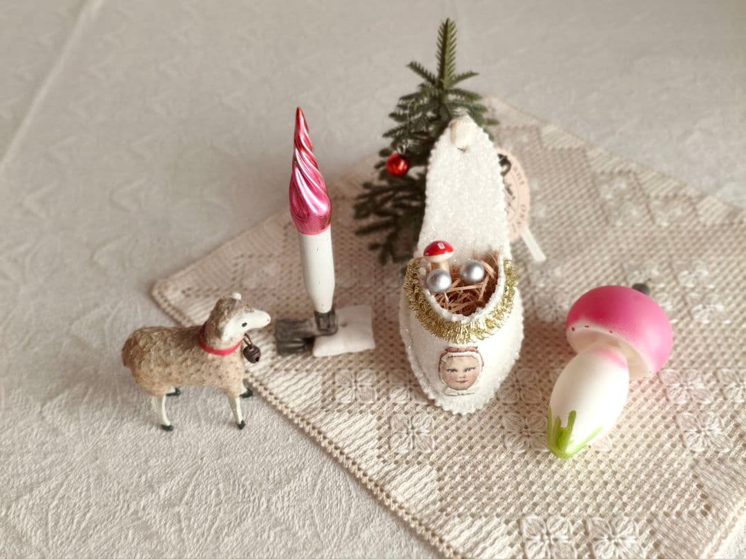 * vintage ornament ୨୧ キャンドル型 クリップオーナメント