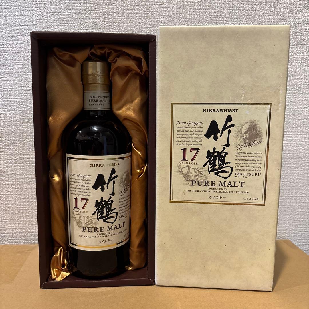 ニッカウイスキー　竹鶴17年　ピュアモルト　箱付き　未開封　古酒（1）