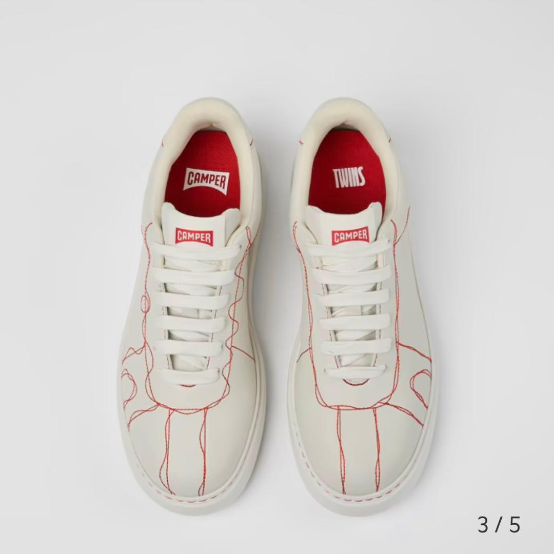 【23.5〜24】CAMPER TWINS レザースニーカー