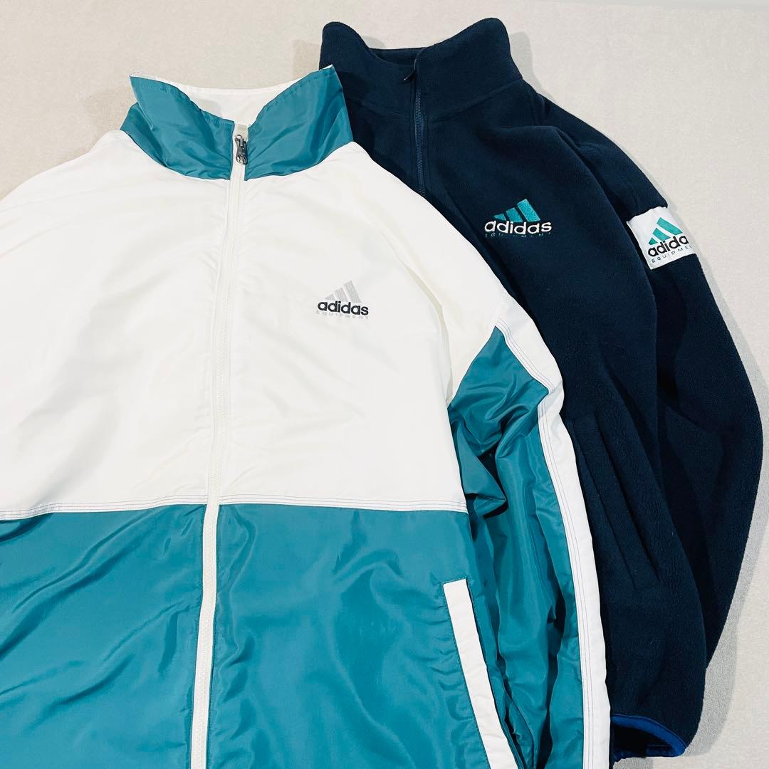 【超希少!美品】90s adidas 3WAYナイロンJKT着脱フリースライナー