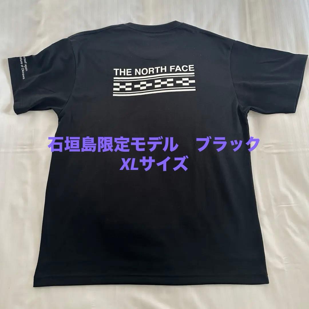 石垣島ノースフェイス　Tシャツ　ミンサー柄　ブラック　XLサイズ