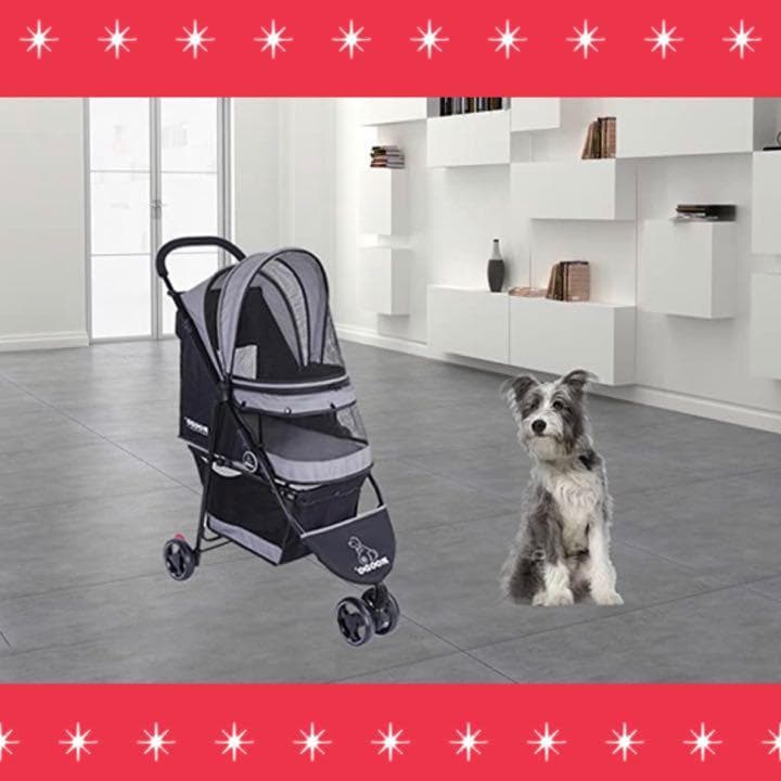 ❤3輪で小回り抜群❣高さがあり空間広々で開放感抜群♪❤安全装置付☆ペットカート