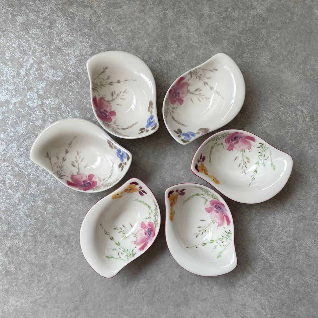 新品同様【6個】Villeroy & Boch ディップボウル 皿 マリフルール