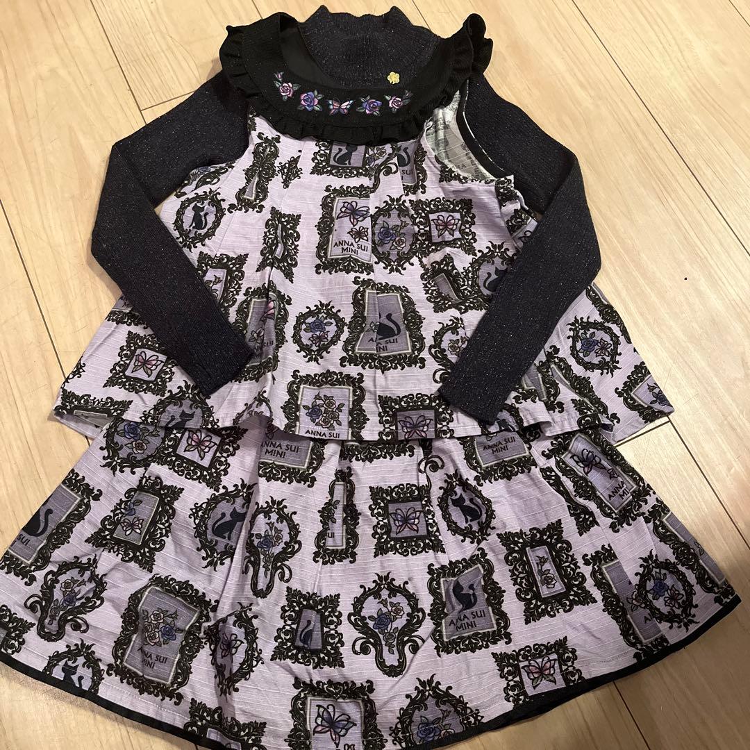 専用ANNA SUI mini 120 3点セット　名作額縁チュニックスカート