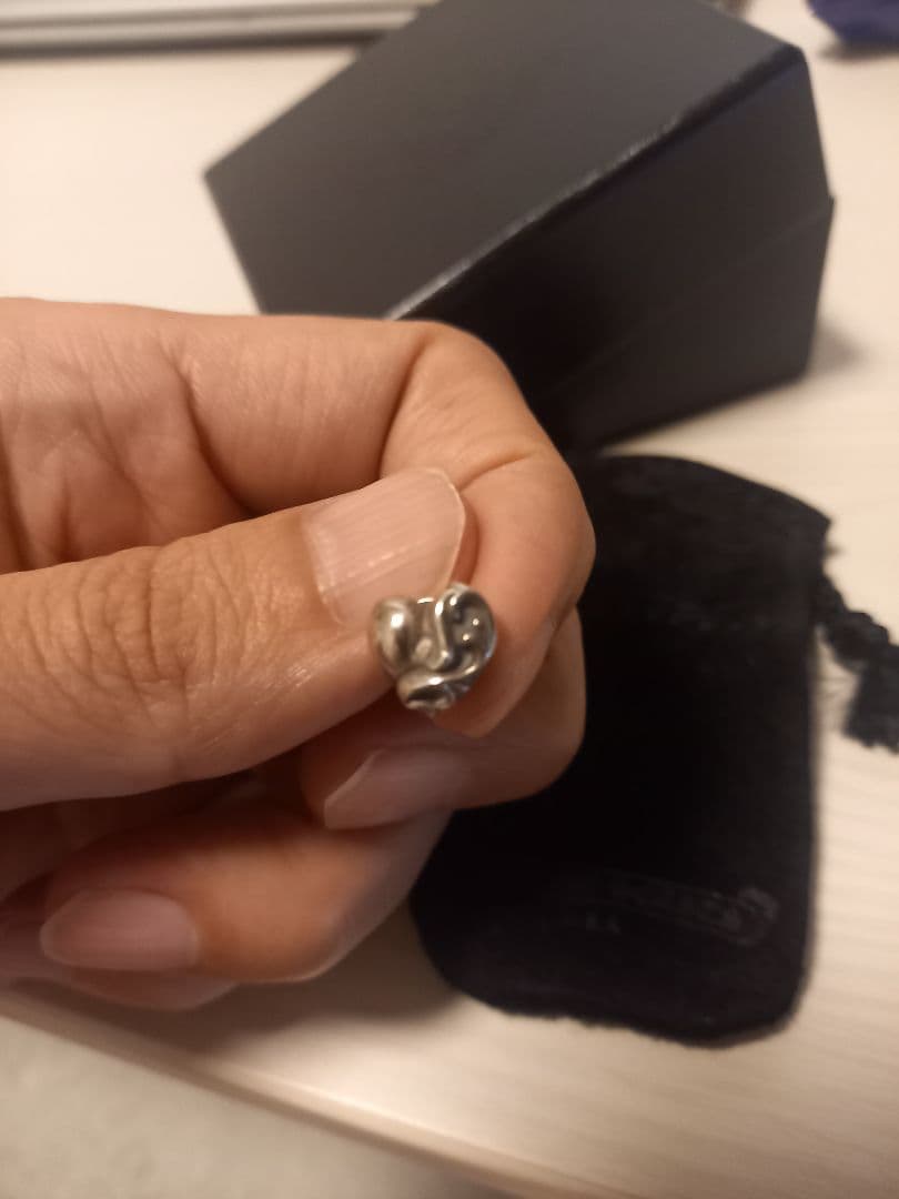 クロムハーツ　CHROME HEARTS ハートスタッドピアス 片耳用