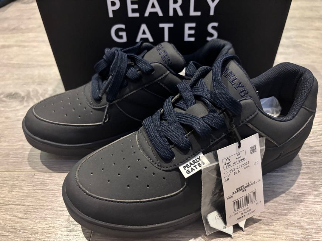 PEARLY GATES ゴルフシューズ 23.5cm ネイビー