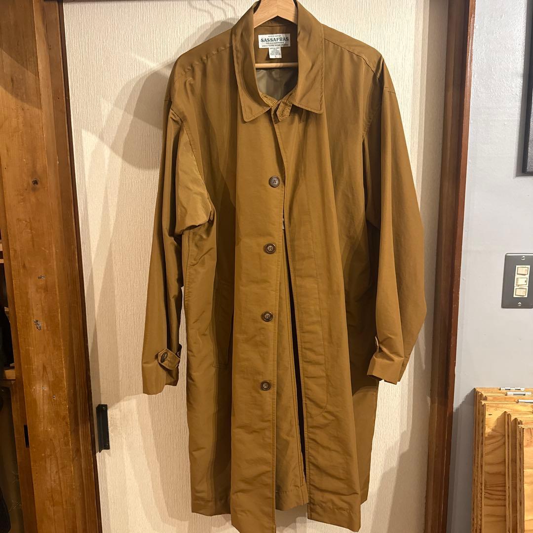 SASSAFRAS ブラウン トレンチコート Lサイズ