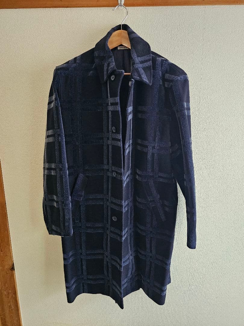 BLUE BLUE JAPANフトコウシフロッキーメルトンコート　ブルーブルー