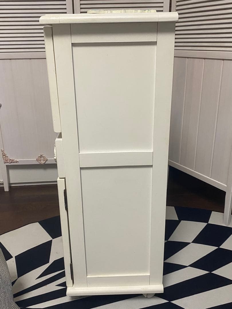 ロココ フレンチ♦️ライディングデスク タイル天板♦️アンティーク調 キッチンワゴン