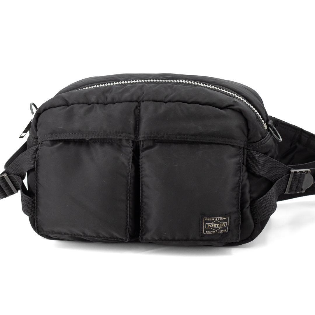 A055【近年モデル／美品】ポーター／タンカー　ヒップバッグ　ボディバッグ　黒