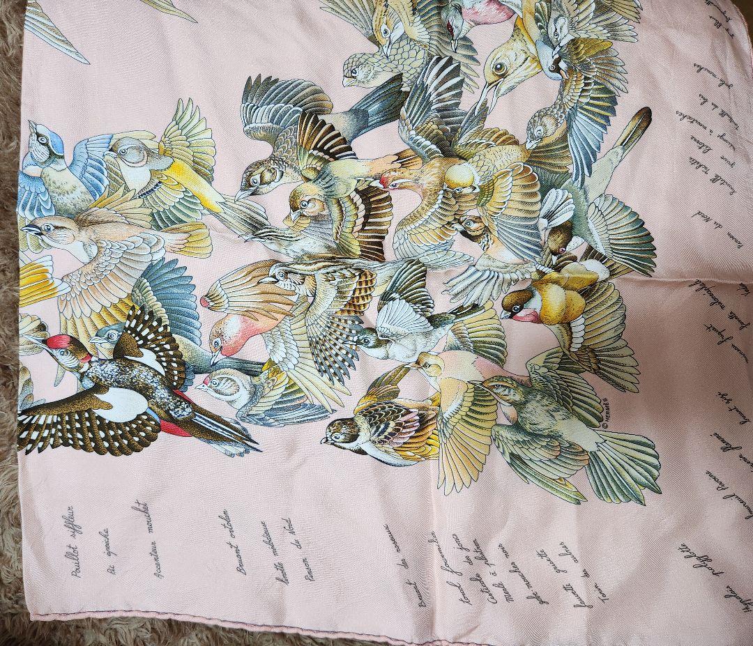 HERMES カレ90スカーフ 「L'Intrus (侵入者)」鳥柄