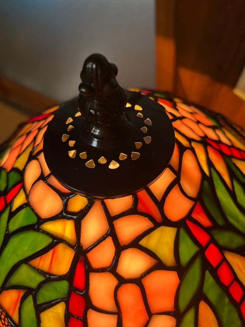 アンティーク　ステンドグラス　とんぼ模様　ティファニースタイル　ドラゴンフライ